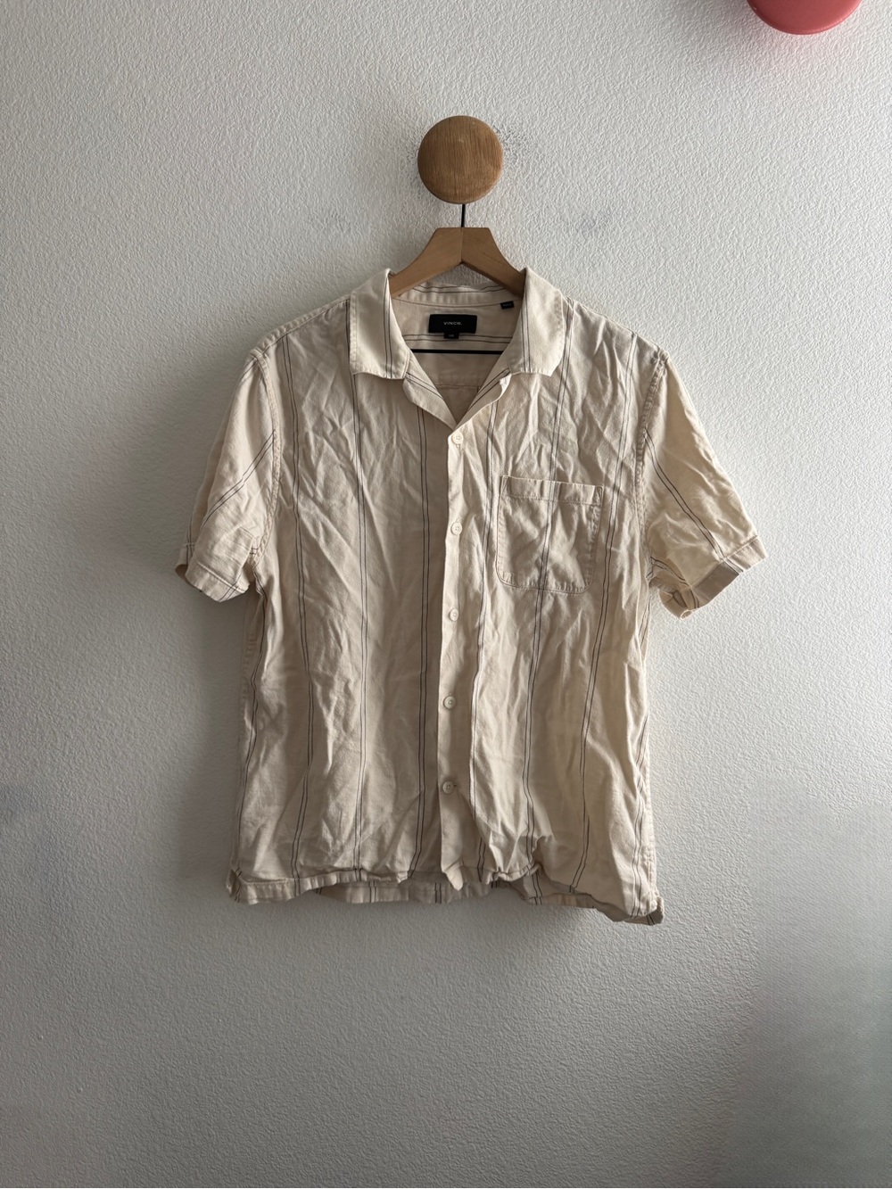 Vince Mens Button Short Sleeve Down Shirt